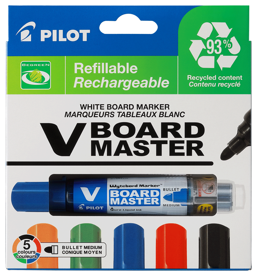 Pilot V Board Master BG V whiteboardmarker flerfarvet