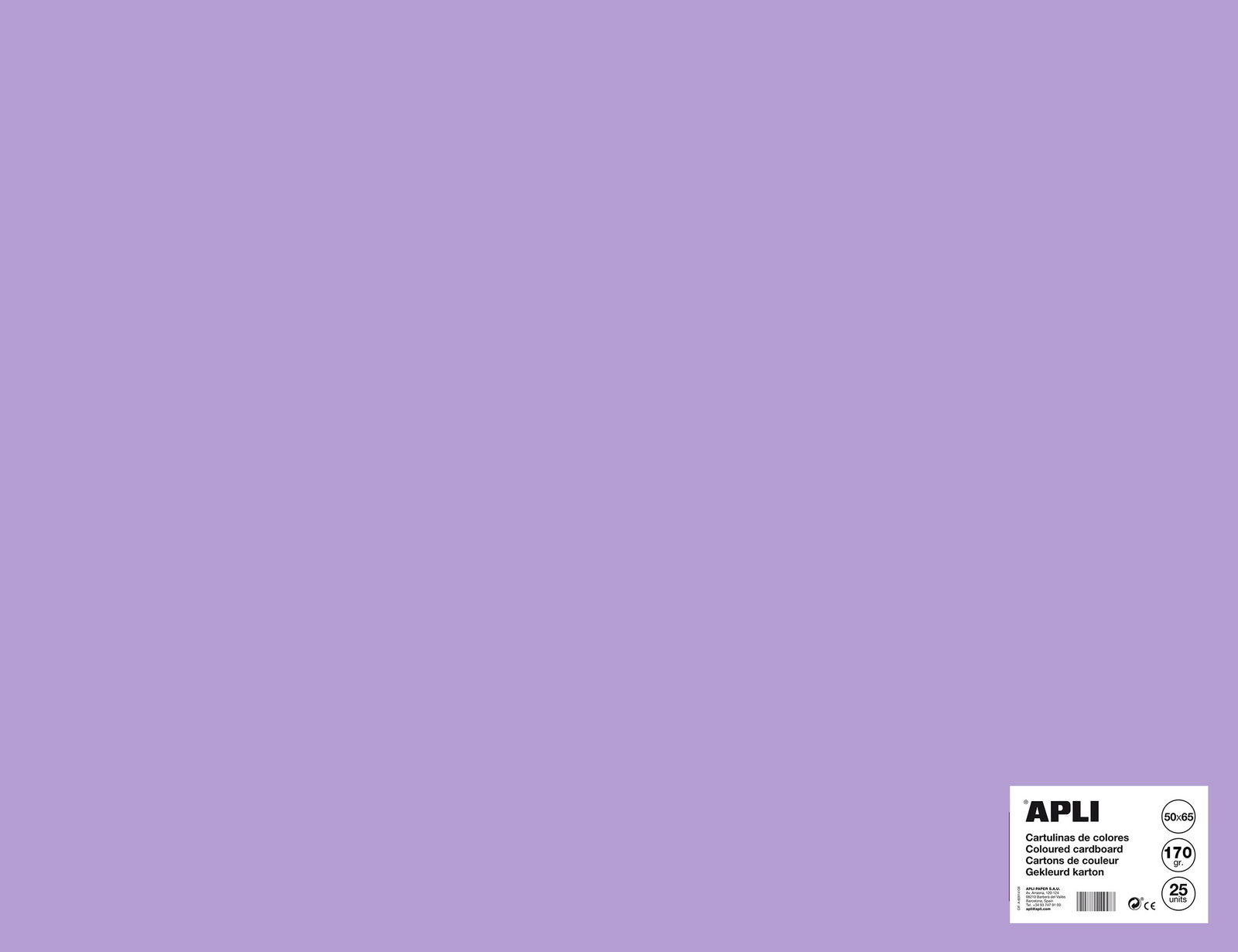 Apli karton 50x65cm 170g violet 25ark Apli karton 50x65cm 170g violet 25ark