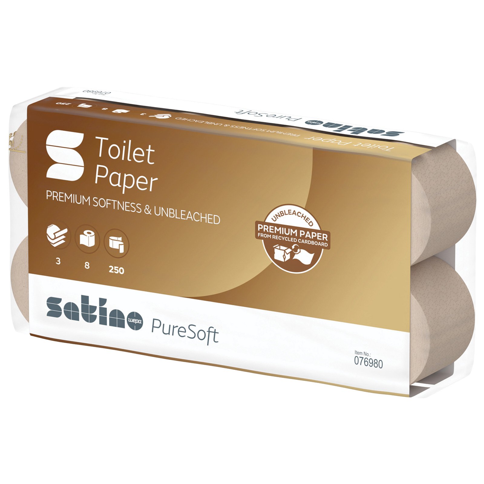 Satino PureSoft toiletpapir 3-lags 9,4cmx30m 72rl