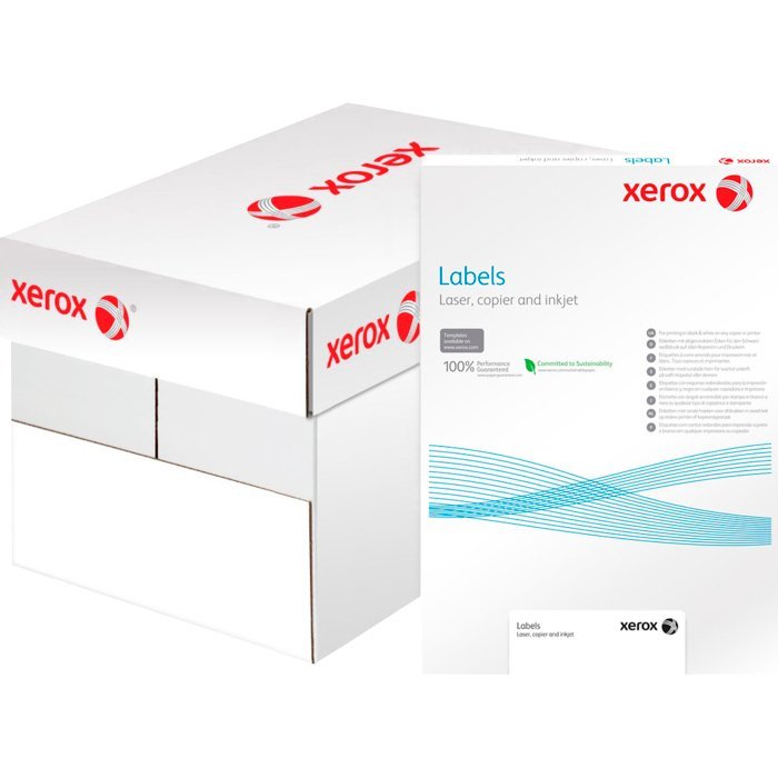 Xerox multietiketter m/runde hjørner A4 1.800 etk, 63 mm x 46 mm