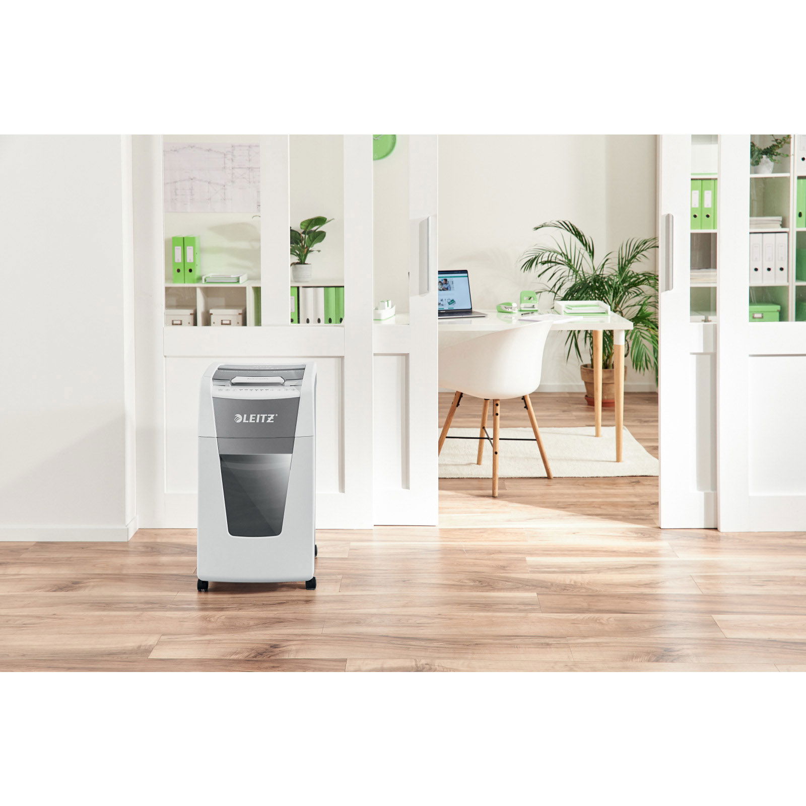 Leitz IQ AutoFeed Pro 300 60L krydsmakulator P4 hvid