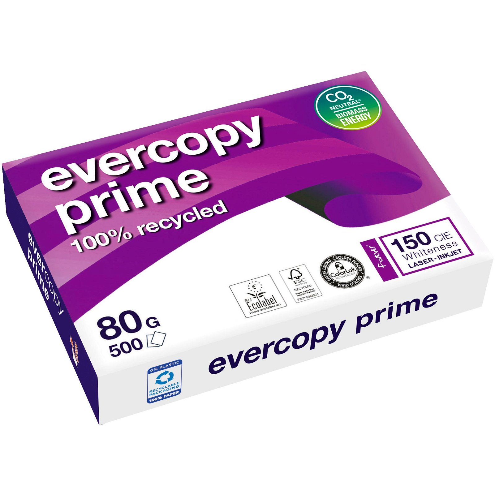Evercopy Prime A4 kopipapir 80g hvid 500ark