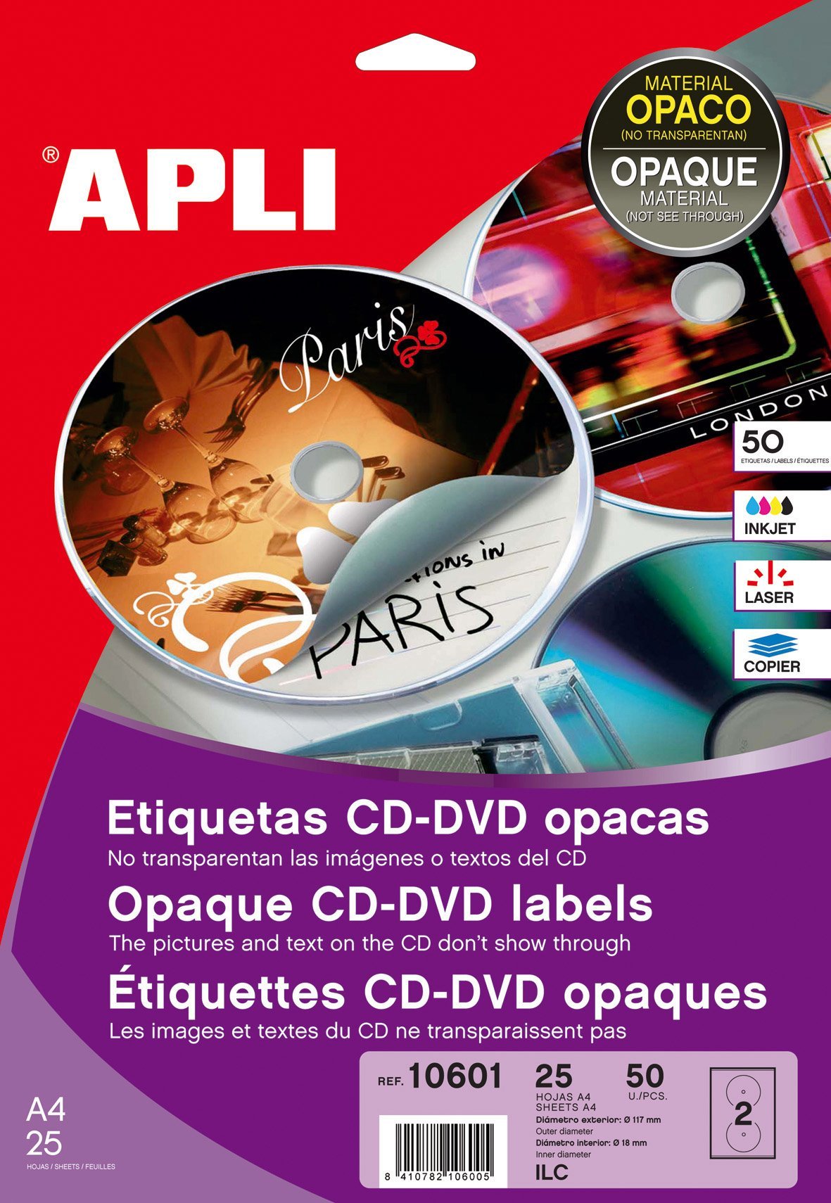 Apli CD/DVD etiketter