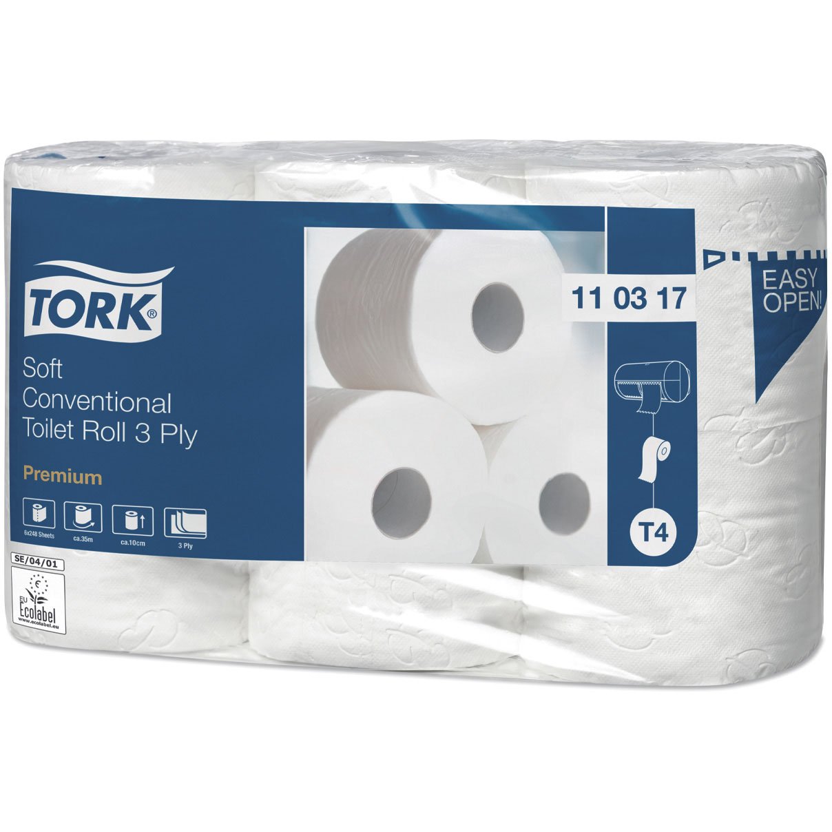 Tork Premium toiletpapir hvid 3Lag T4