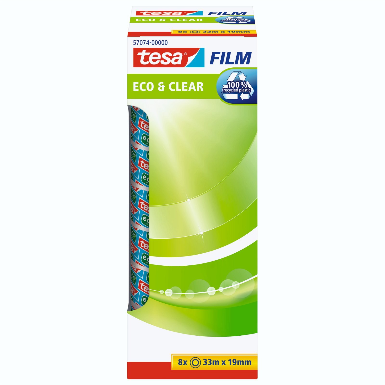 Tesa Eco &amp; Clear tape 57074-00000-01 transparent 19 mm x 33 m