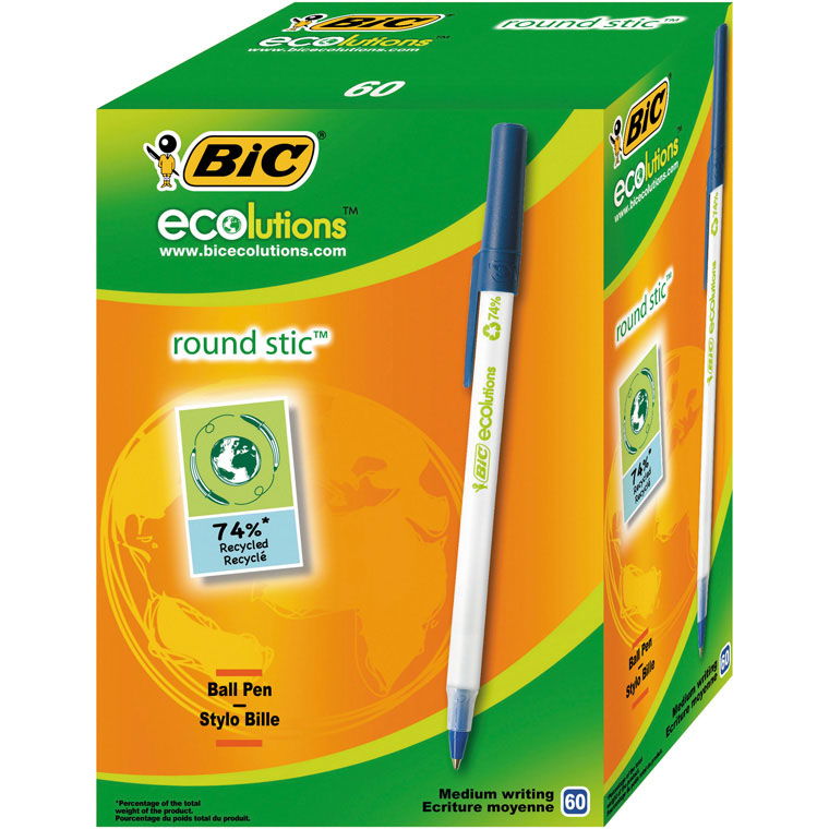 BIC RoundStic ECOlutions pen 0,32mm blå