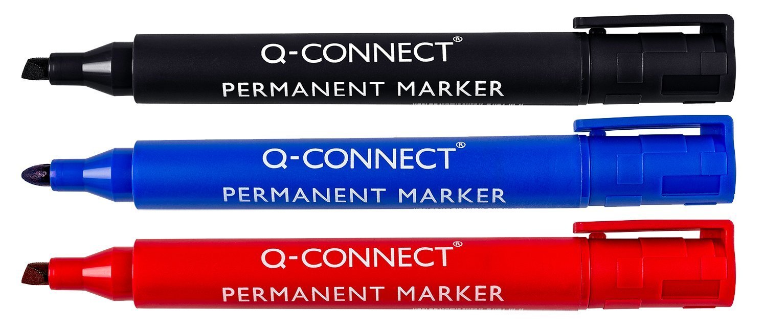 Q-connect permanent marker 1,2-5mm 3 farver