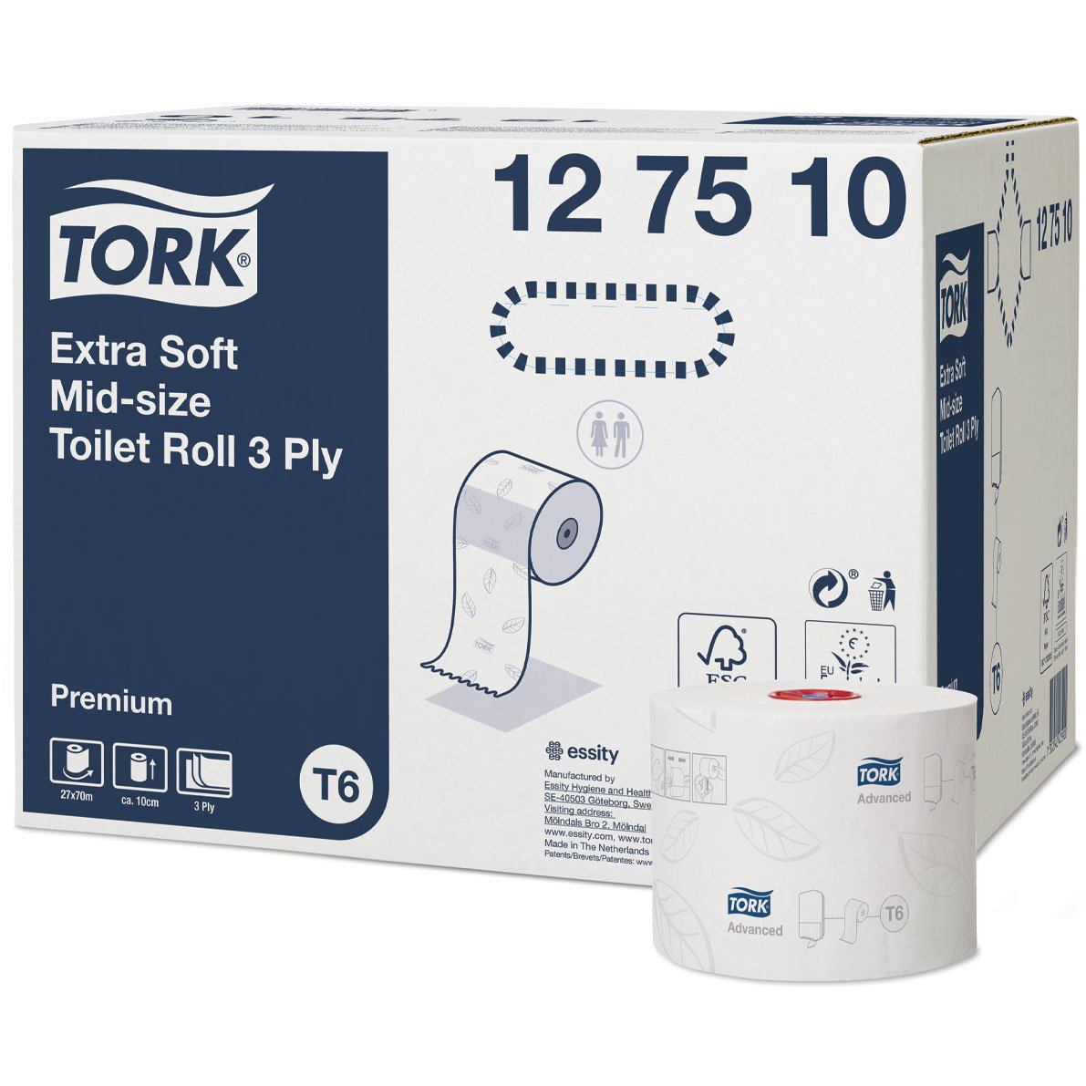 Tork Toiletpapir Premium hvid 3Lag T6