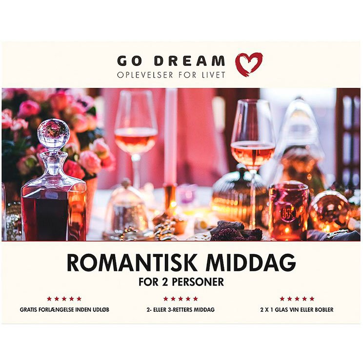 Godream Gavekort Romantisk Middag