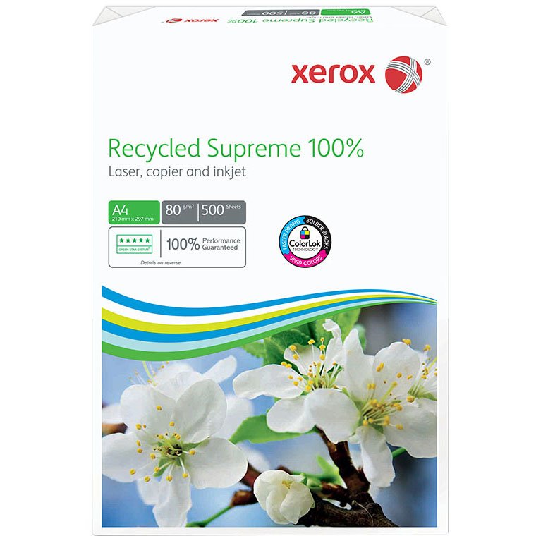 Xerox Recycled Supreme kopipapir A4 80 g 500 ark hvid