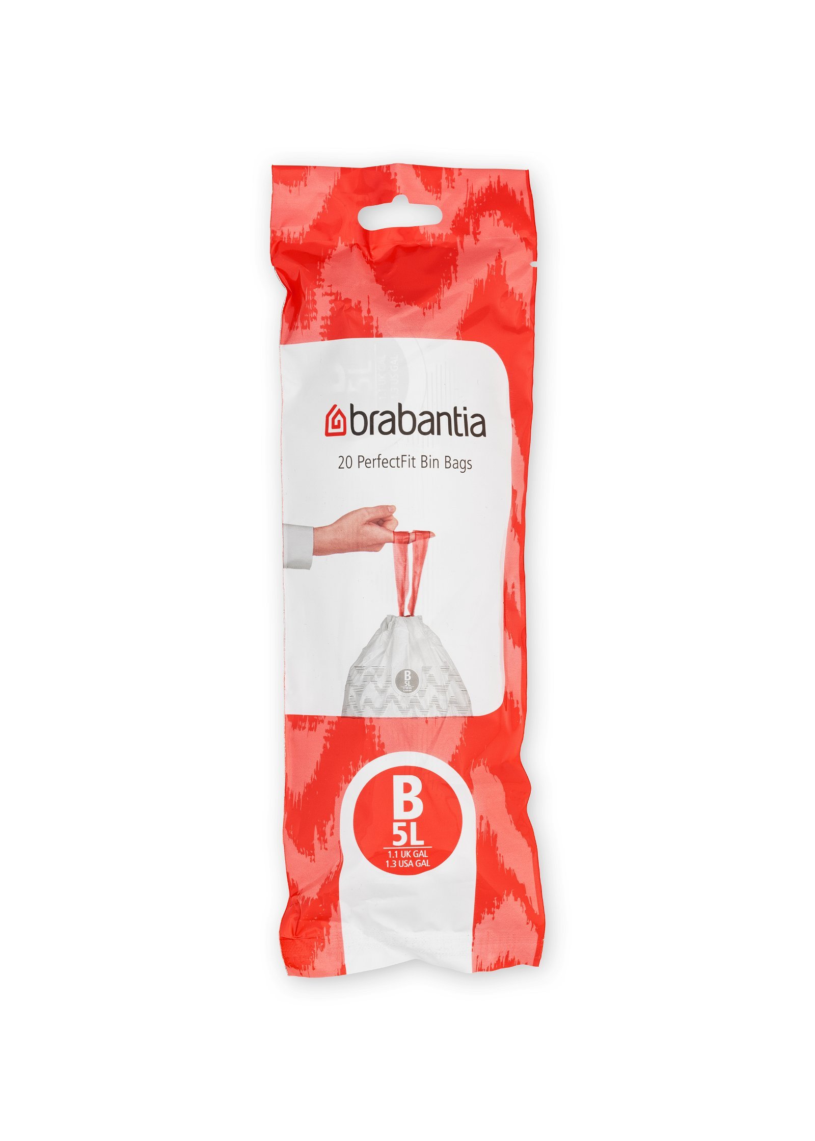 Brabantia PerfectFit affaldsposer Plastik hvid 5 l 20 ps