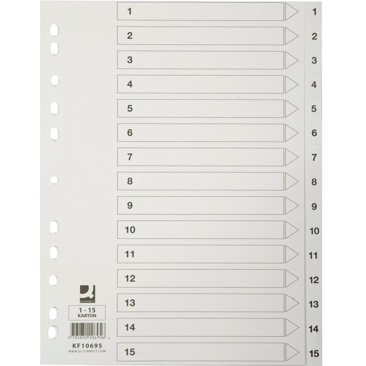 Q-connect register A4 1-15 hvid