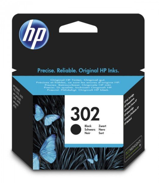 HP 302 F6U66AE Sort Blækpatron, 190 sider