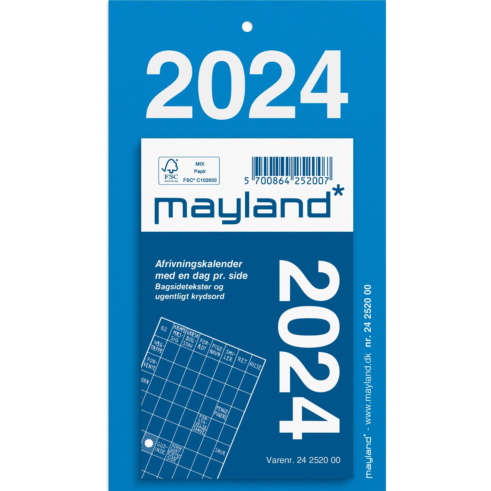Mayland 2024 24252000 afrivningskalender 14,2x8cm