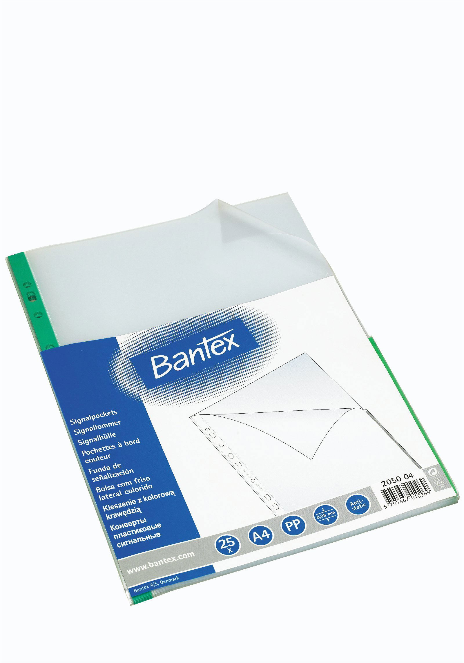Bantex signallommer A4 80my grøn 25stk