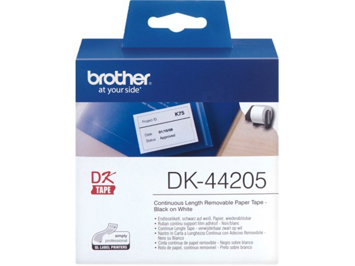 Brother etiketter 30.48 m DK44205, hvid