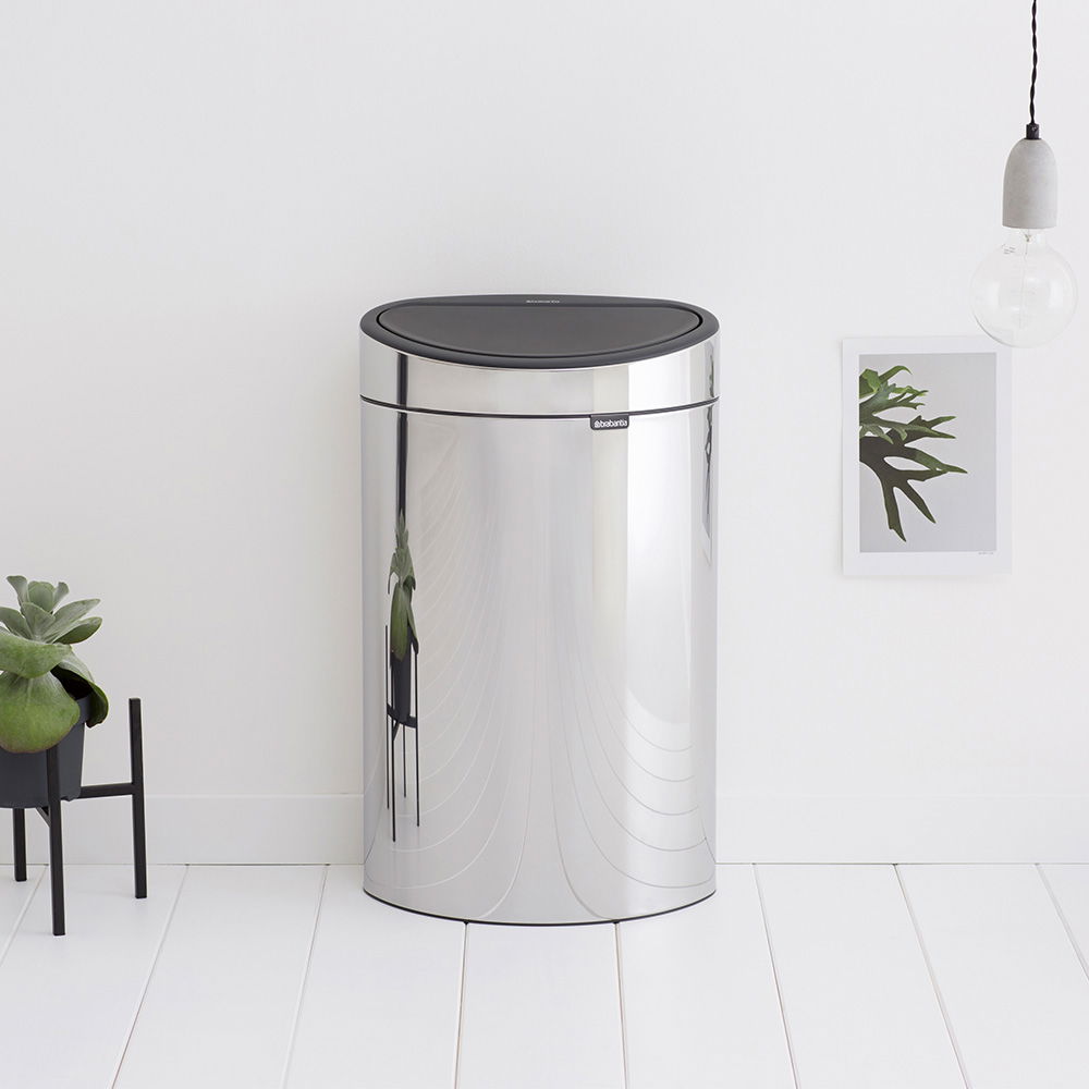 Brabantia Touch Bin vippelågsspand 40L Brilliant Steel