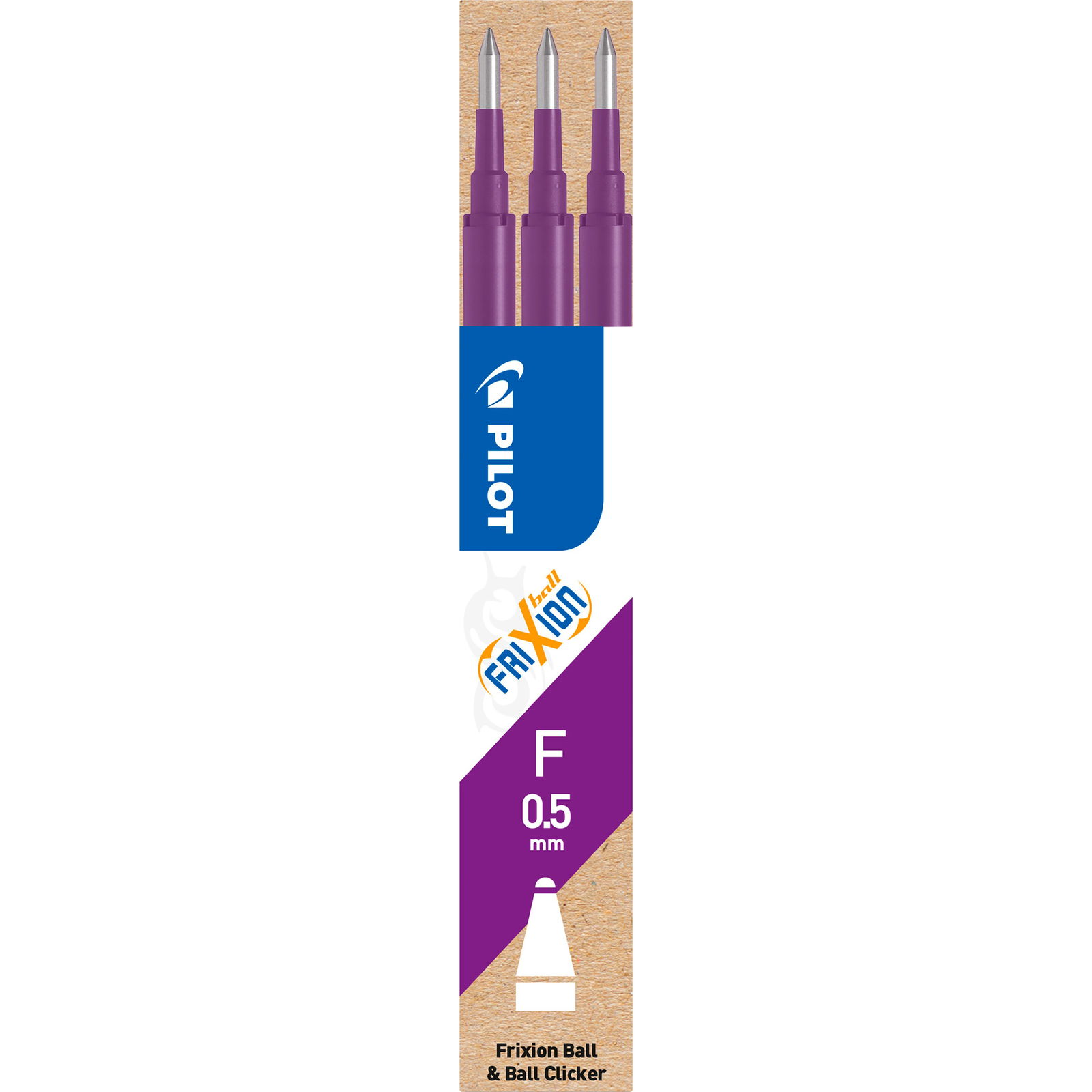 Pilot FriXion Clicker refill 0,5mm lilla