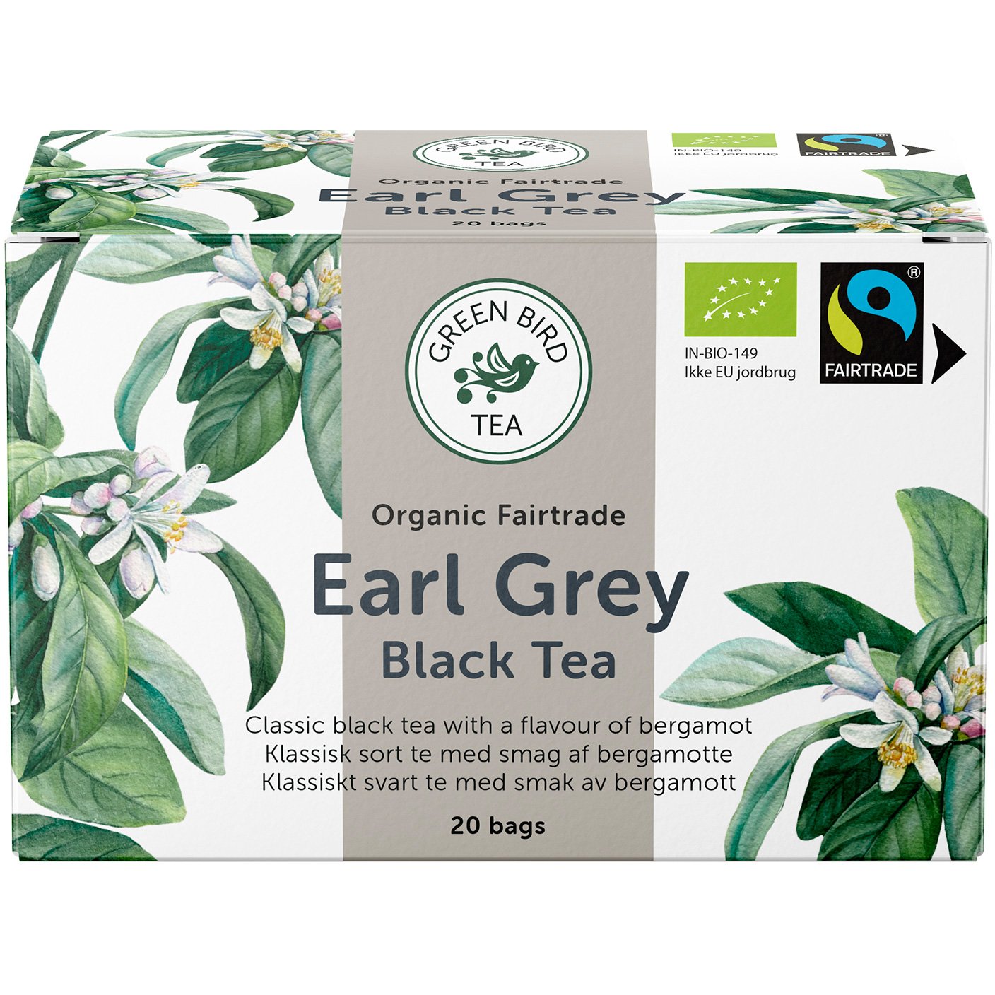 Green Bird Økologisk Earl Grey te 20 stk Earl Grey