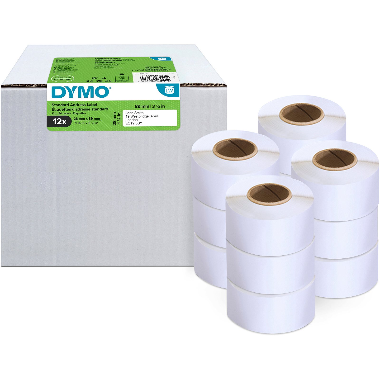 Dymo LabelWriter adresse etiketter hvid 12 rl