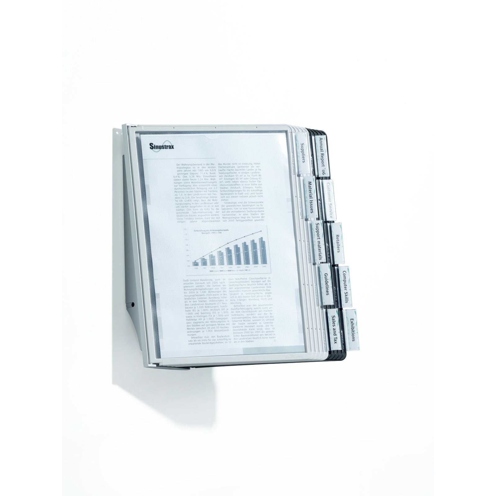 Durable Sherpa 10 Wall registersystem sort/grå A4