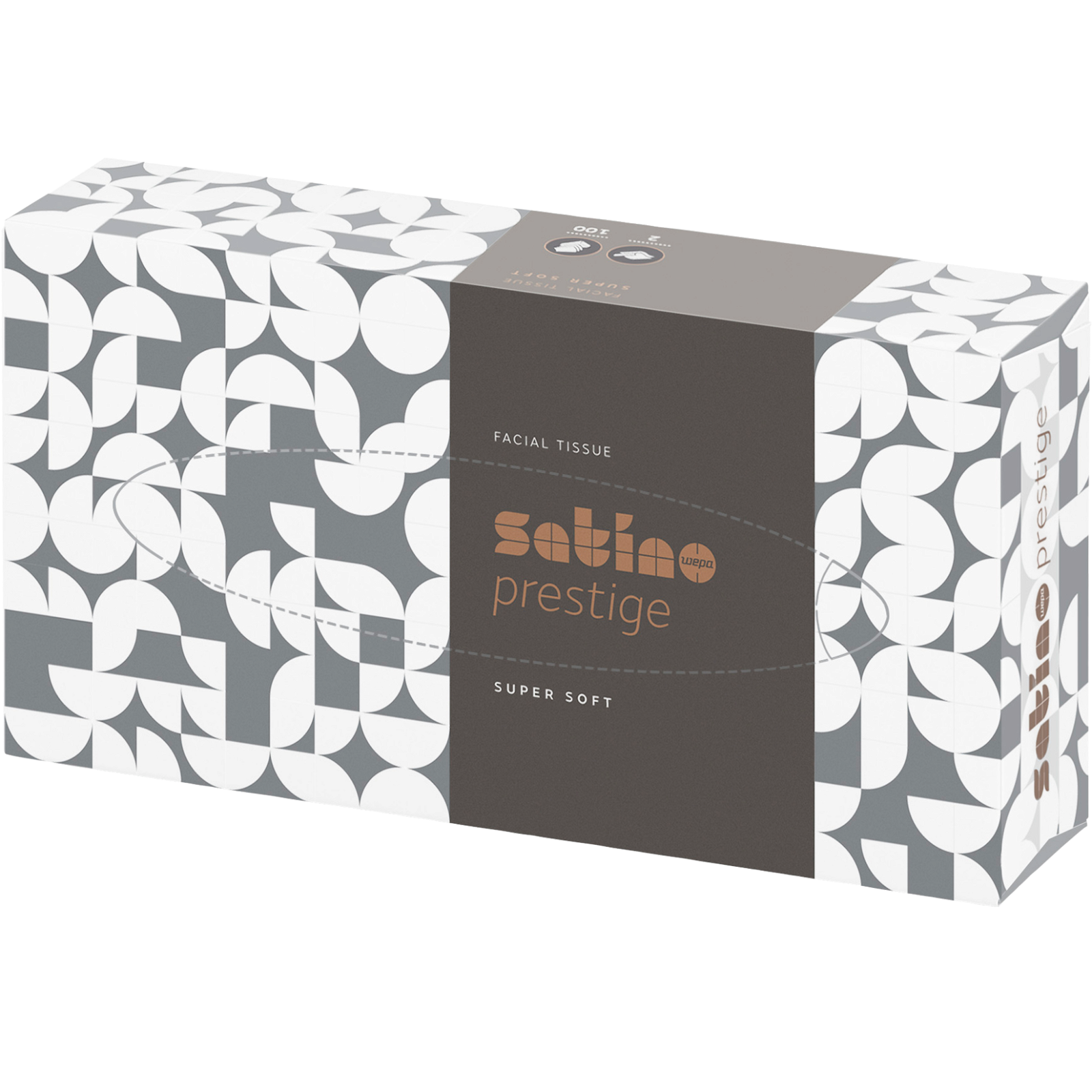 Satino Prestige ansigtsservietter 20,5x21cm hvid 100stk