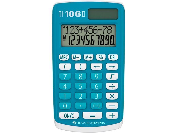 Texas TI 106 II lommeregner blå