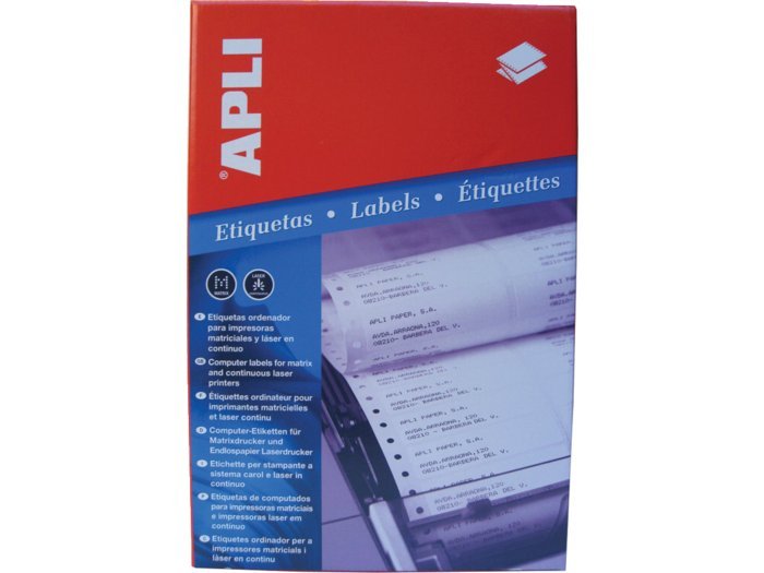 Apli EDB-labels 101.6 mm x 36 mm hvid