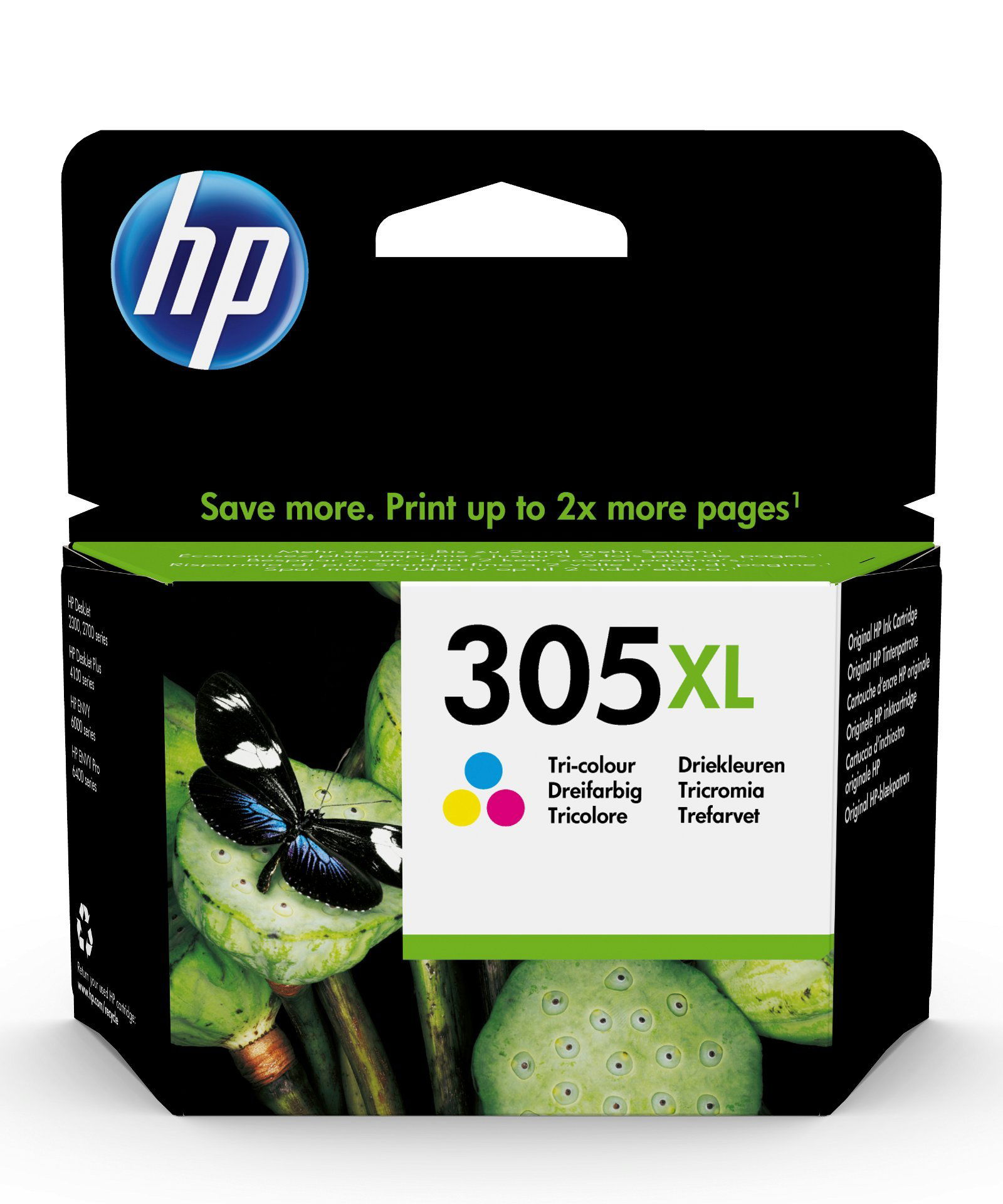 HP 305XL (3YM63AE) CMY blækpatron, 200 sider