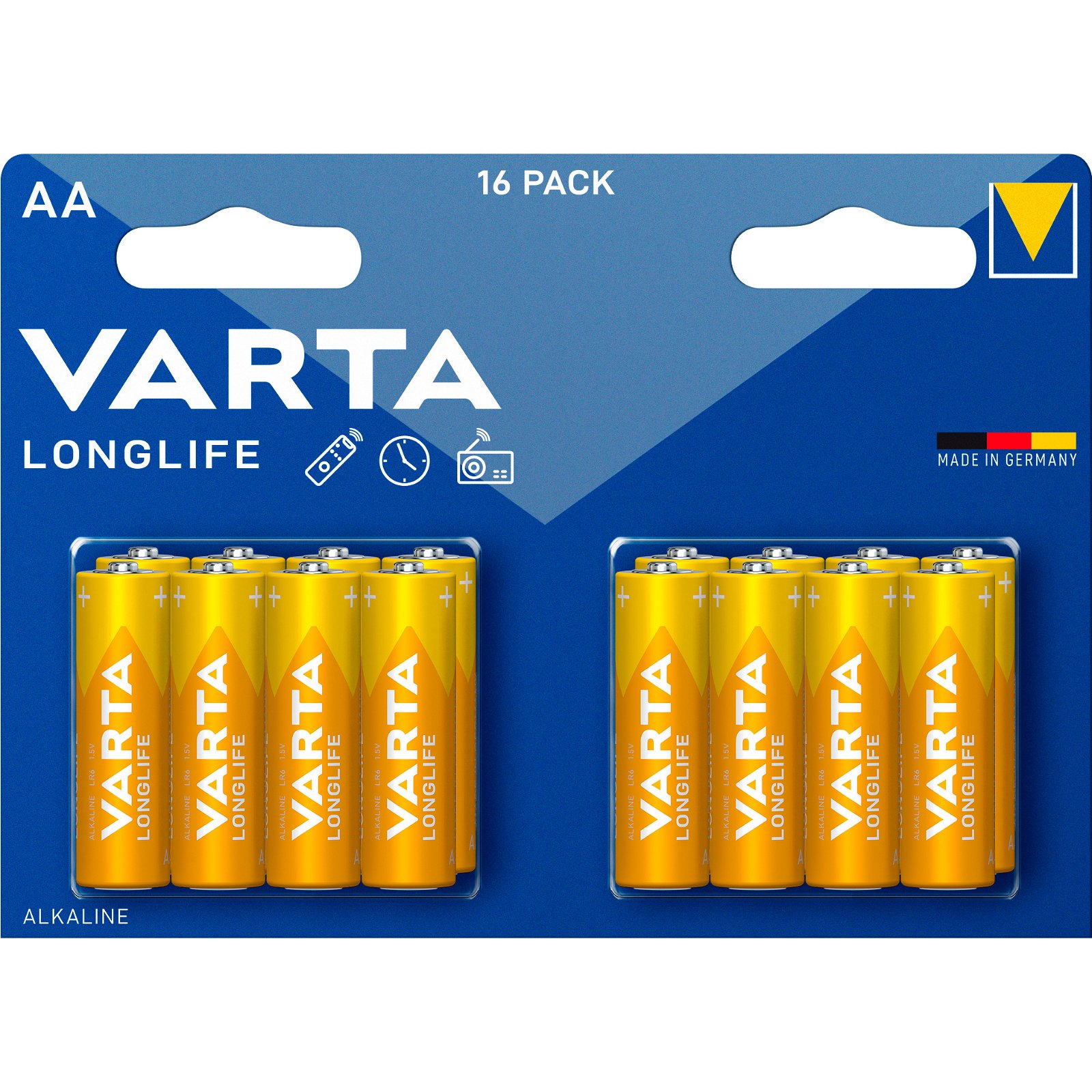 VARTA LongLife batteri AA/LR6 1.5 v 16 stk