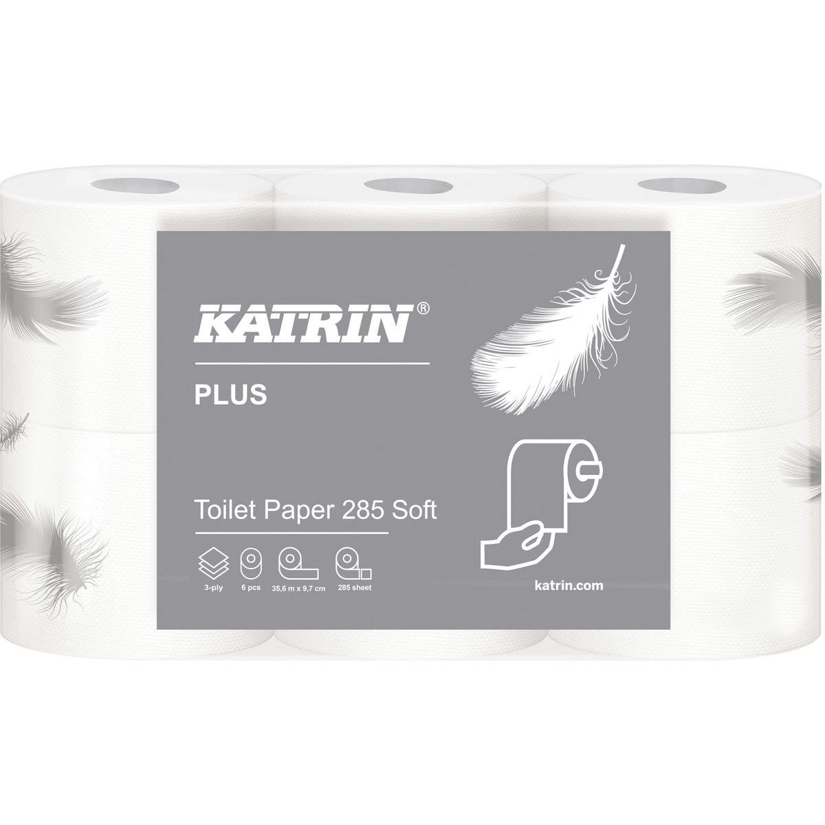 Katrin Plus toiletpapir hvid 3Lag