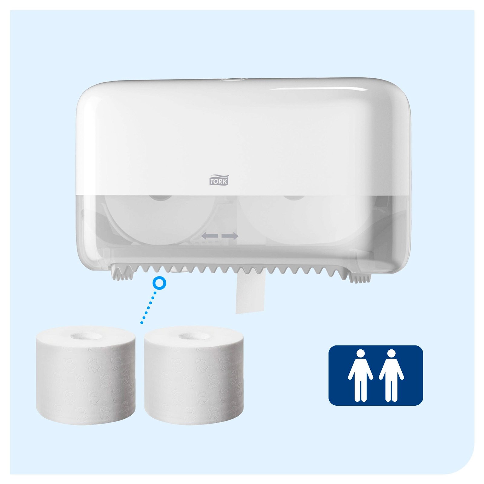 Tork Dispenser til toiletpapir T7 hvid