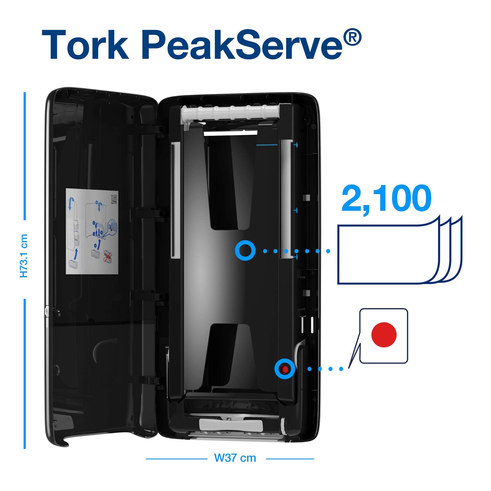 Tork PeakServe dispenser H5 sort