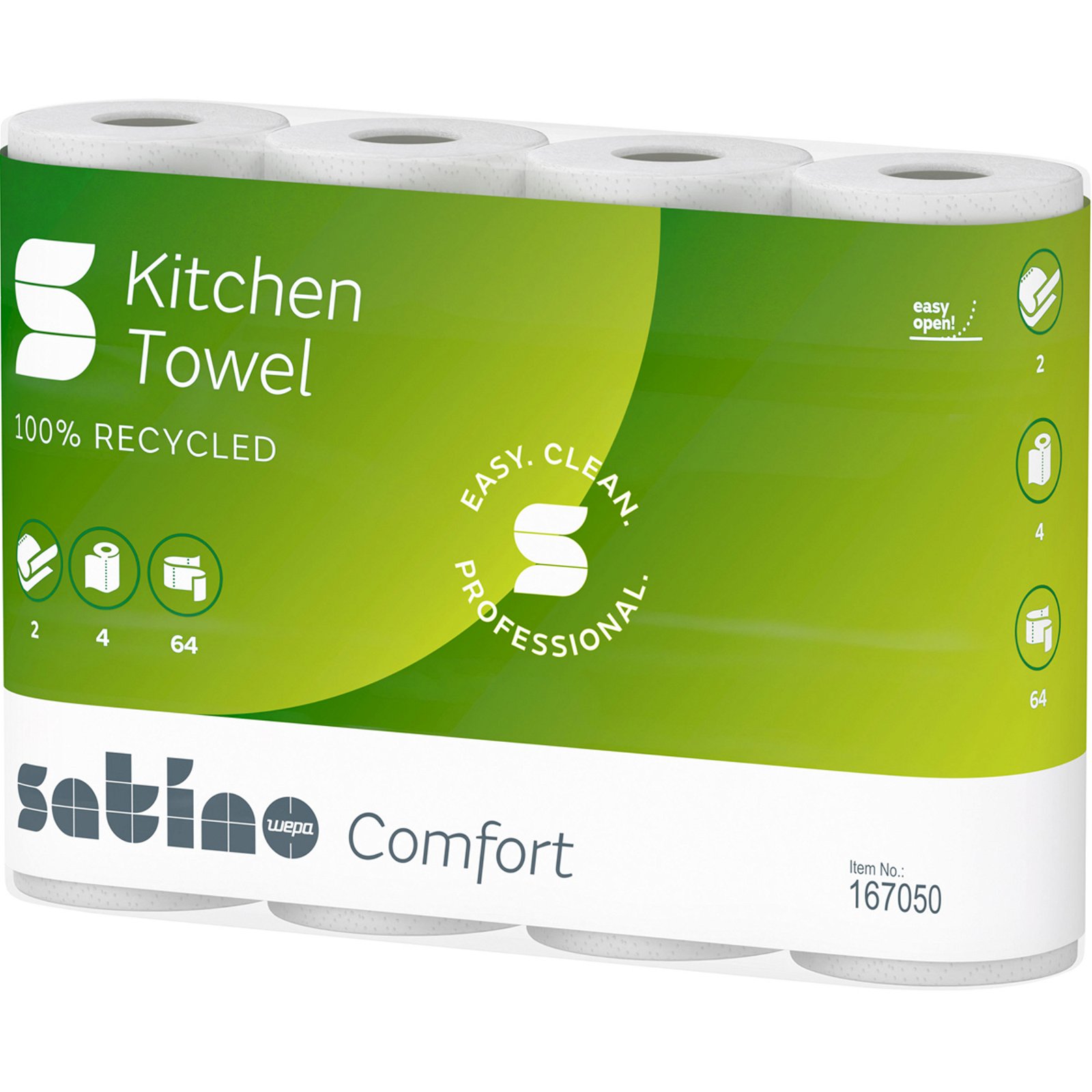 Satino Comfort køkkenrulle 2lag 22cmx14m hvid 32rl