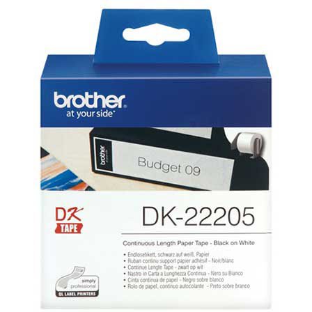 Brother etiketter 30.48 m DK22205, hvid