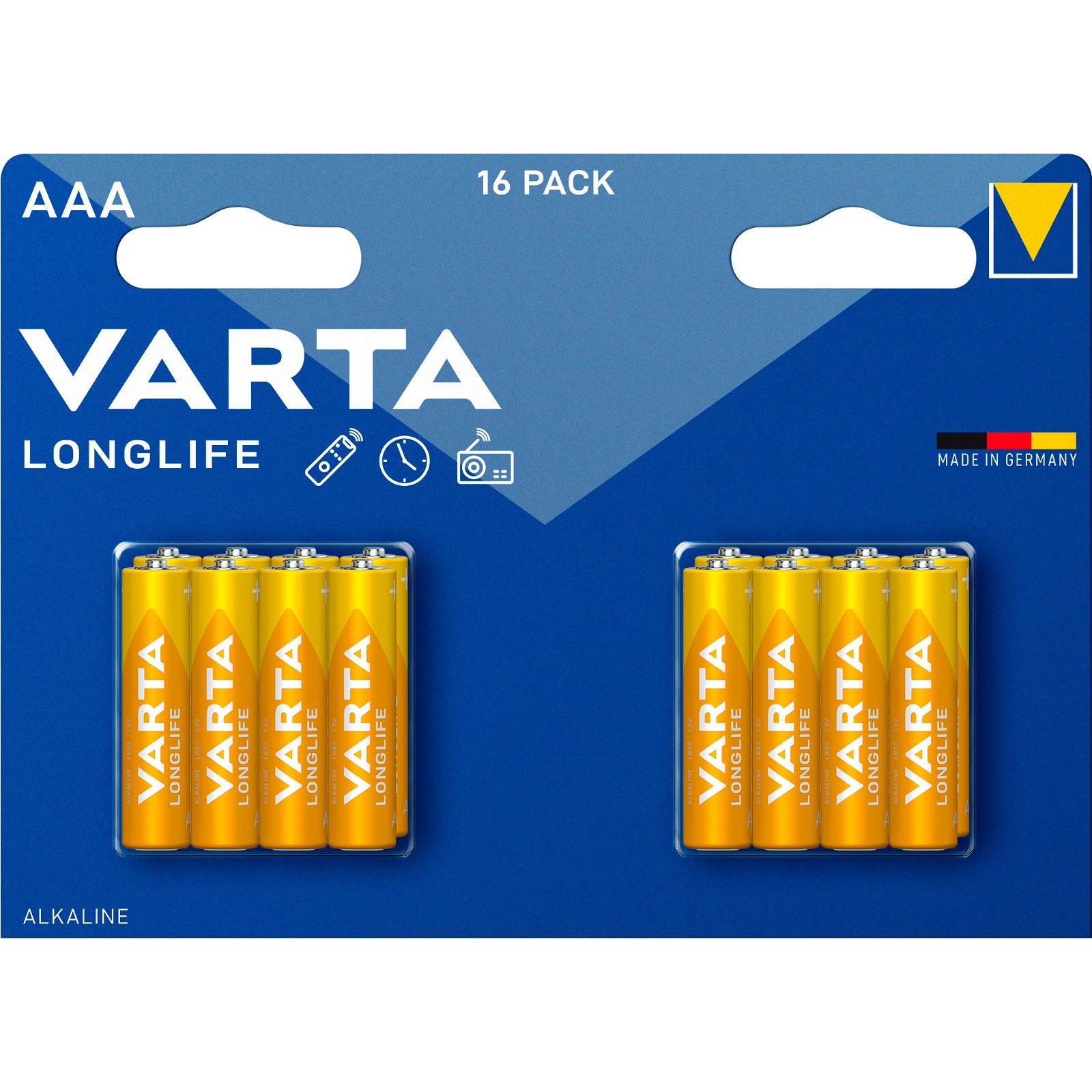 VARTA LongLife batteri AAA/LR03 1.5 v 16 stk