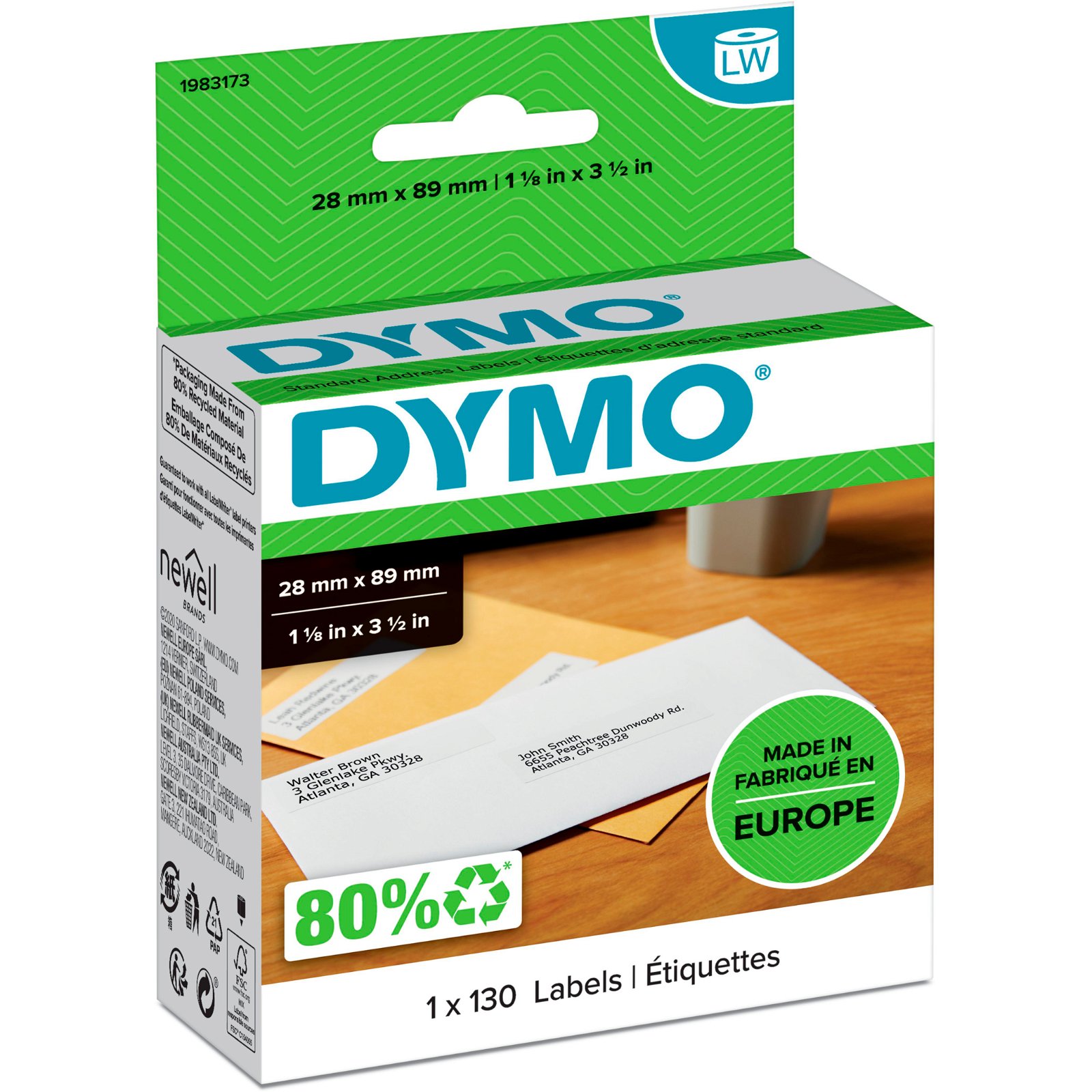 Dymo LabelWriter adresse etiketter hvid 130 etk