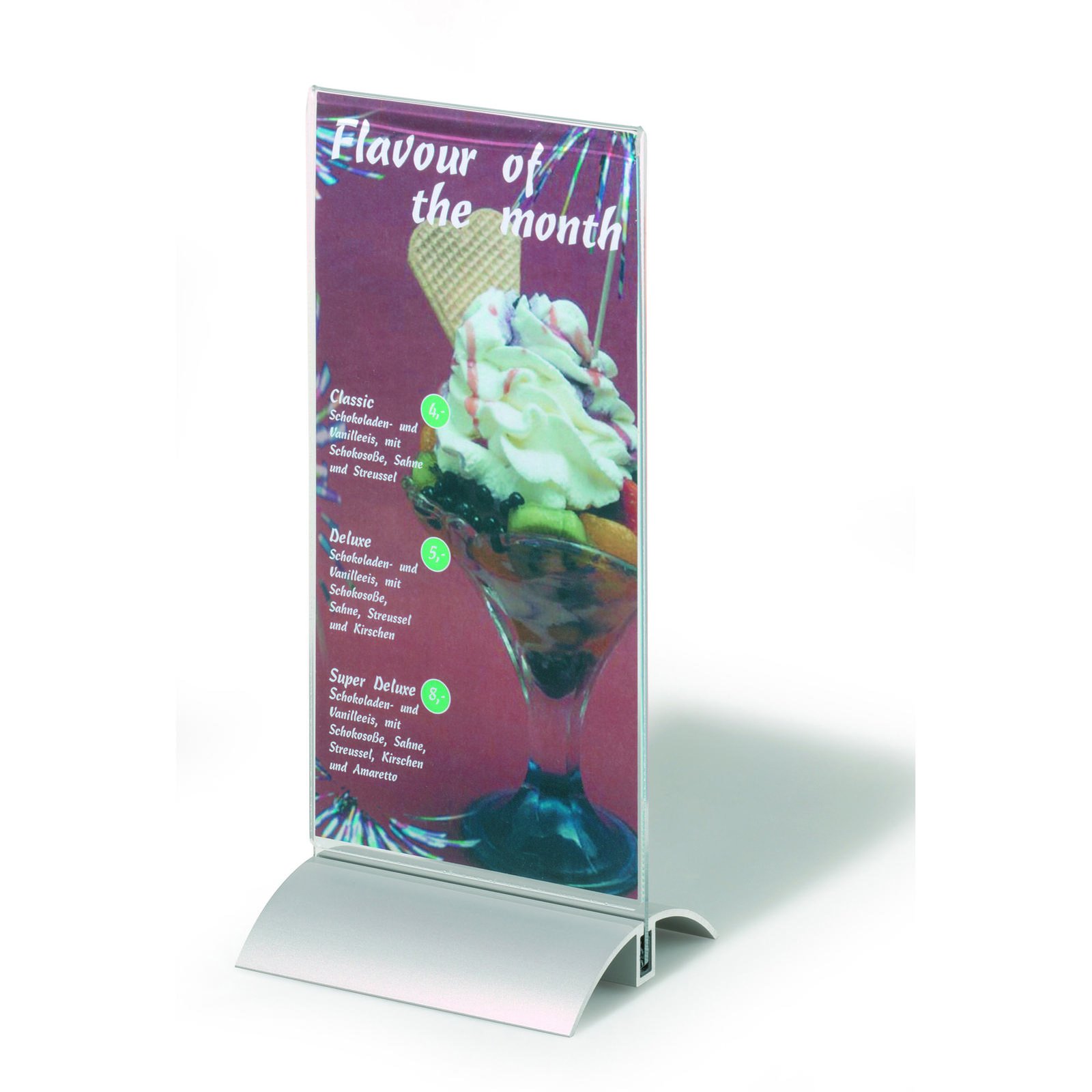 Durable Presenter A4 brochureholder sølv/klar