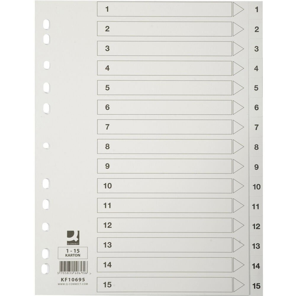 Q-connect register A4 1-15 hvid