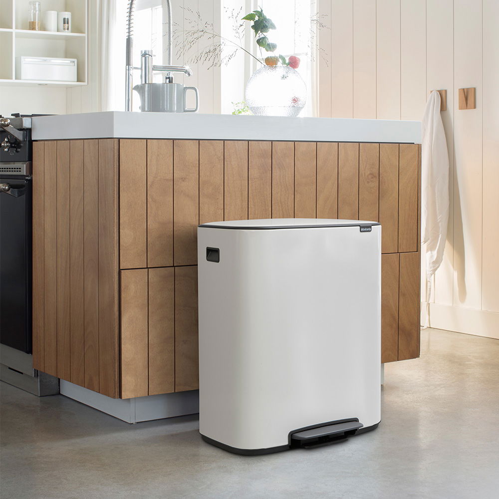 Brabantia BO pedalspand 2x30L White