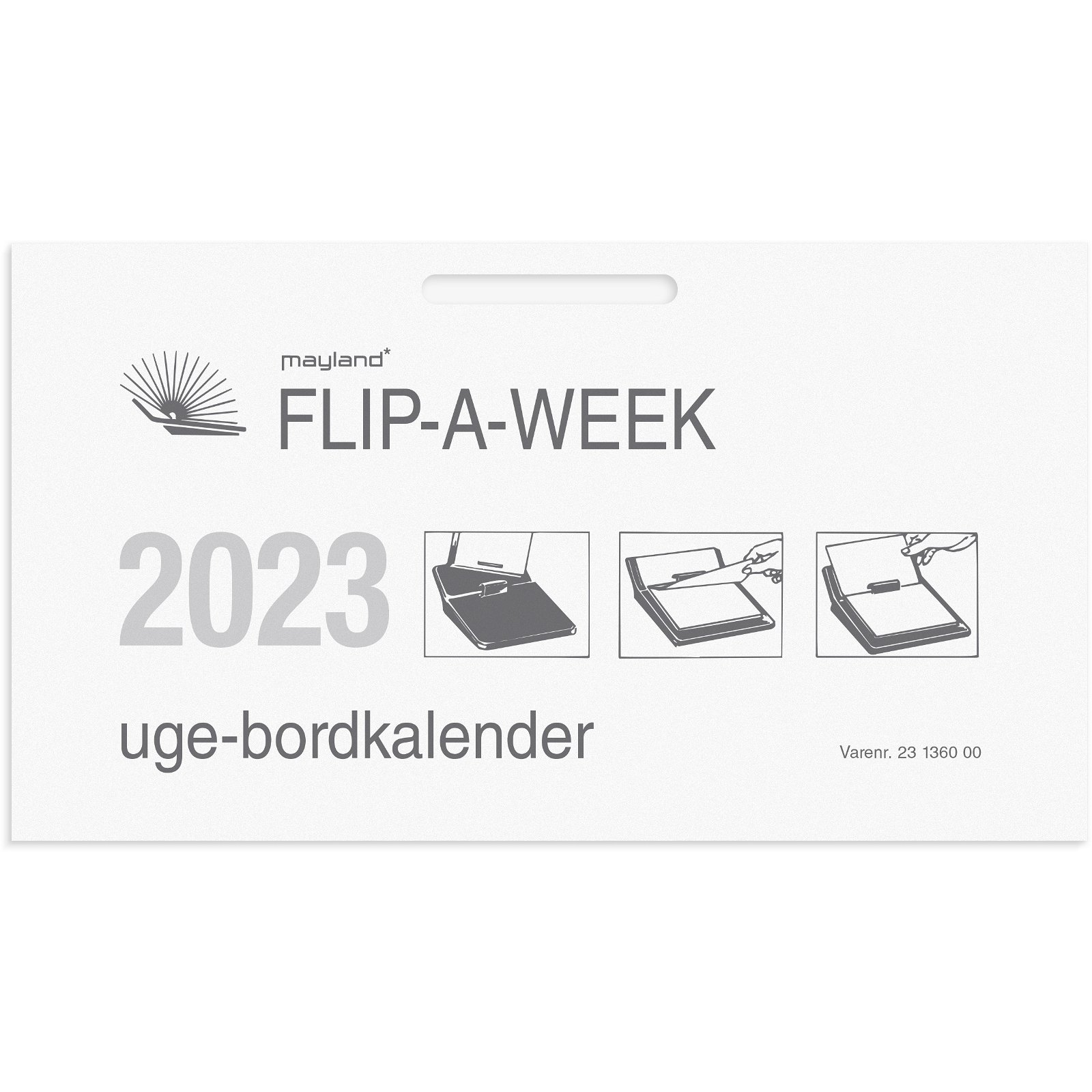 Mayland flip-a-week bordkalender refill 2023