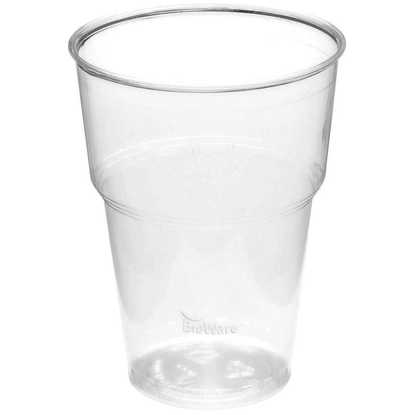 Bioware plastglas 40 cl i PLA 50 stk