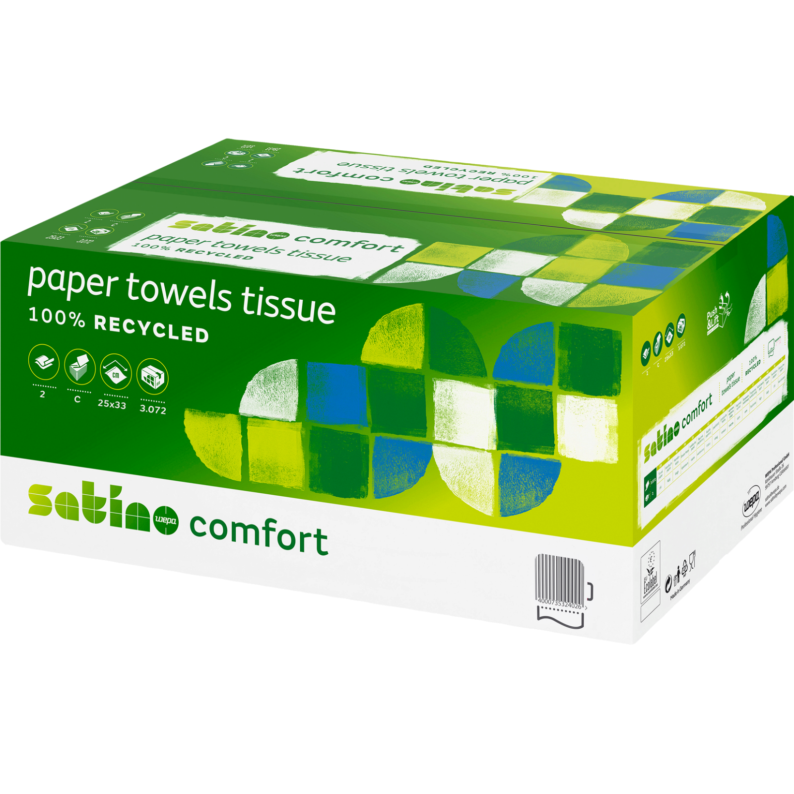 Satino Comfort håndklædeark C-fold 2Lag