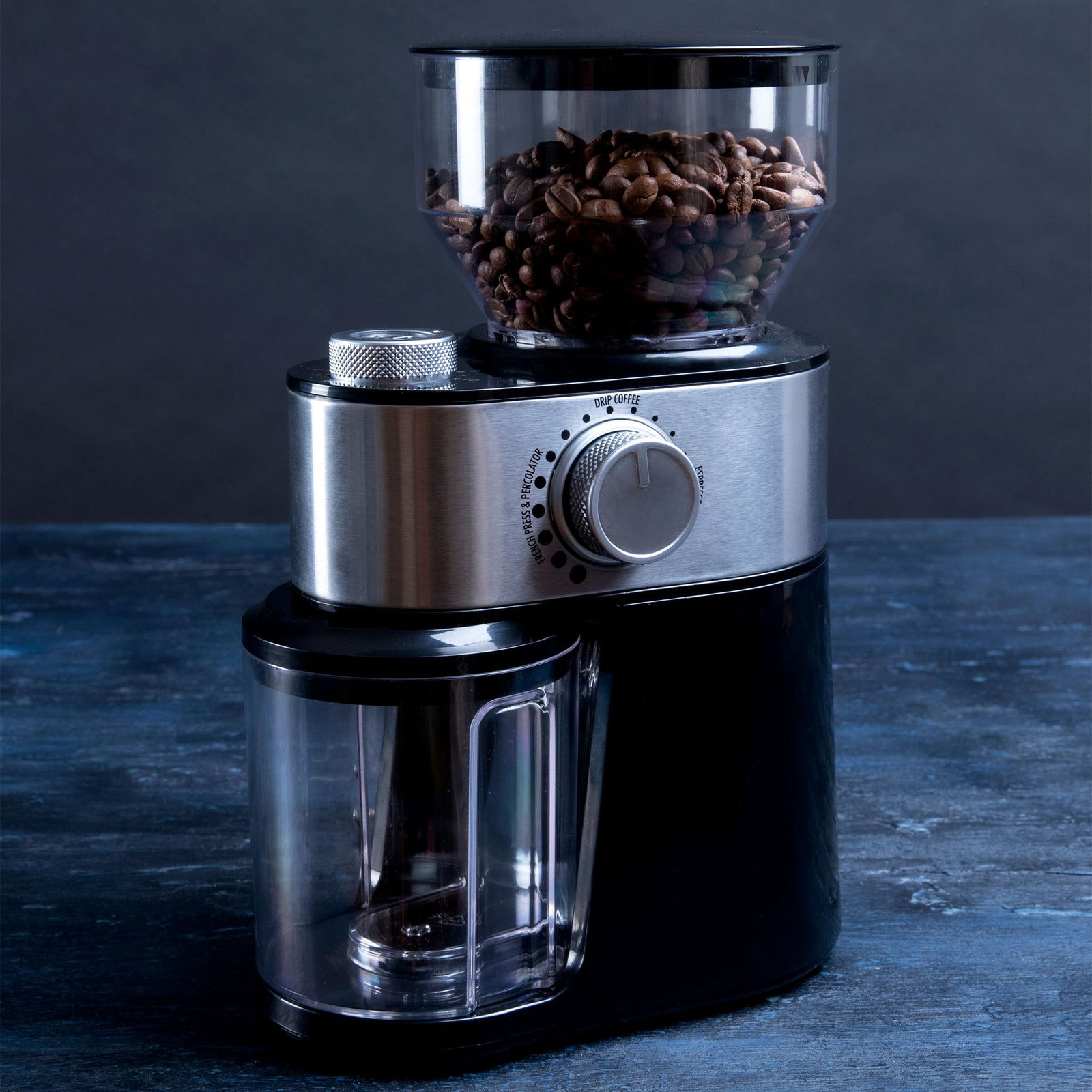 Gastronoma kaffekværn 200g sort/børstet stål