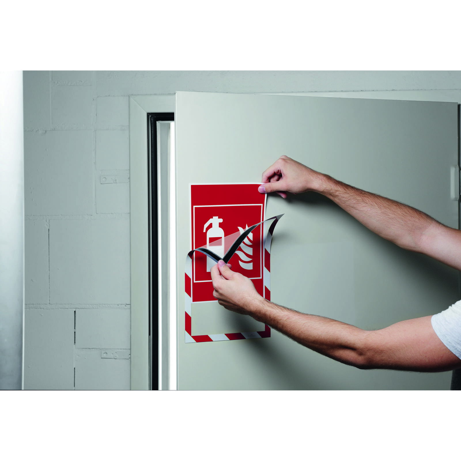 Durable Duraframe Security Magnetic magnetramme A4 rød/hvid