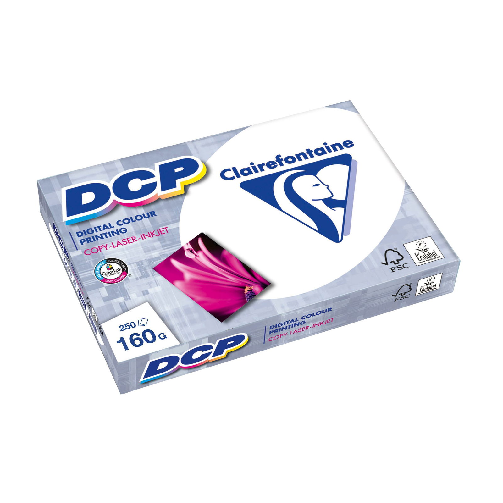 DCP Clairfontaine A4 kopipapir 160g hvid 250ark 