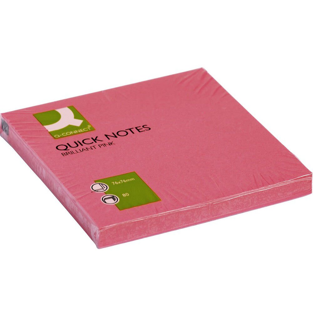Q-connect notes 76 mm neonpink 80 ark