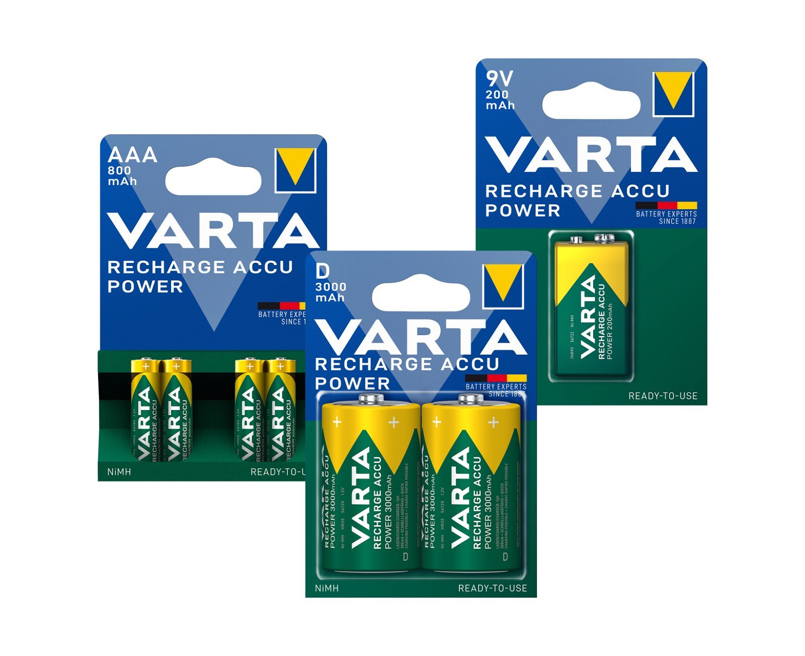 VARTA Genopladelig batteri AAA/HR03 800 mah 4 stk