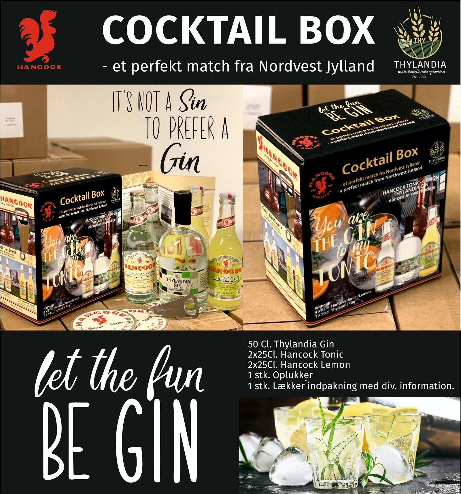 Thylandia Cocktail Box med Gin 50 cl