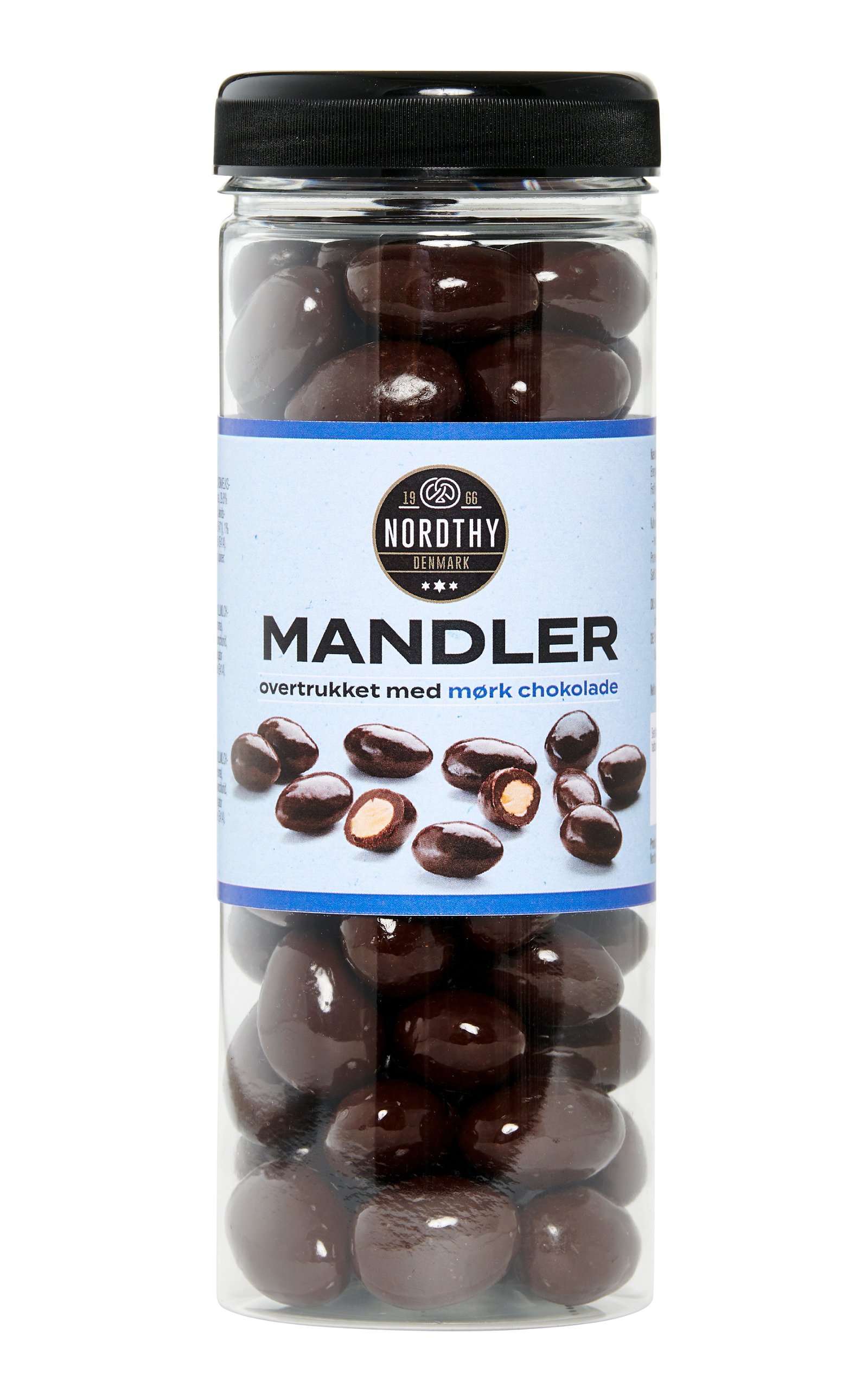 Nordthy Mandler m. mørk cokolade 325 g